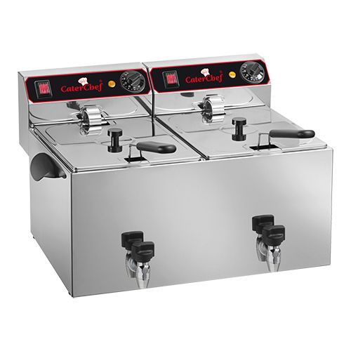 Friteuse rvs 9+9 ltr CaterChef