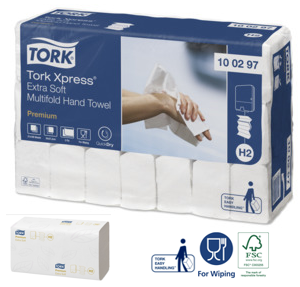 Tork Xpress® M-vouw Handdoek 2L XL Wit Prem. 21x100st