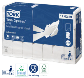 Tork Xpress® M-vouw Handdoek 2L Wit Adv. 21x180st