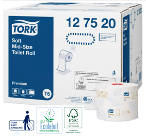 Tork Zacht Mid-size Toiletpapier 2L Wit  Prem. 27rol