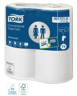 Tork Toiletpapier 2L Wit 198 Vel 12x4rol"Netto promo"