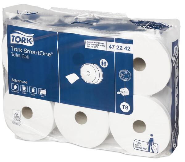 Tork SmartOne® Toiletpapier 2L Wit  6rol "Netto promo"