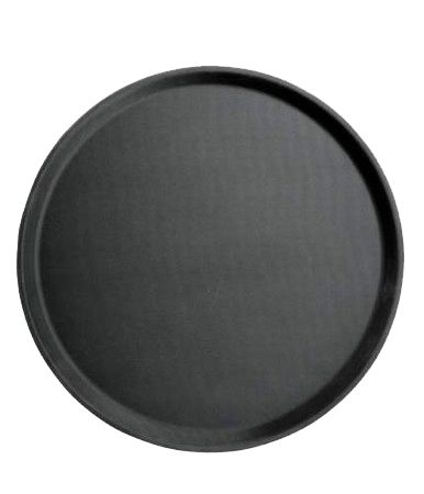 Fiberglass dienblad non slip zwart Ø356mm